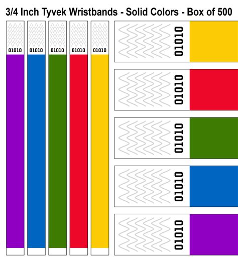 Tyvek Wristband Printing Template